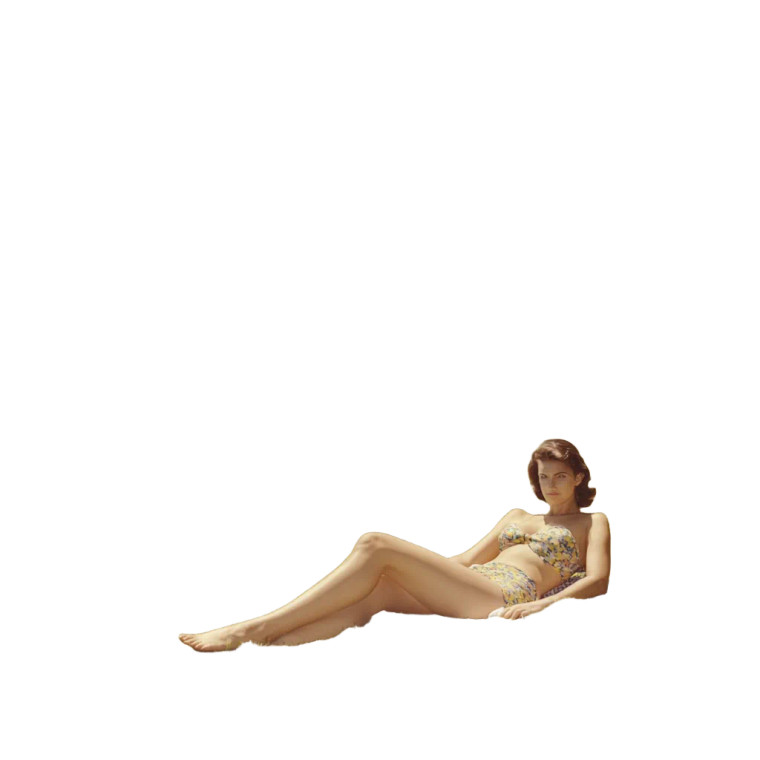 Sunbathing Woman Vinyl Car Decal Sticker – Waterproof & UV-Resistant 8"