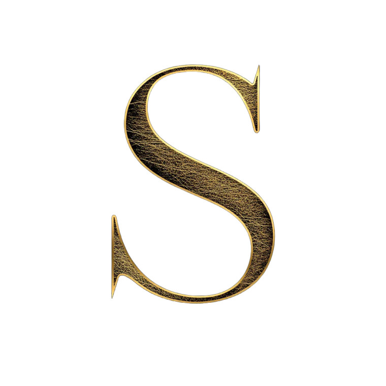 Golden S Vinyl Car Decal Sticker – Waterproof & UV-Resistant 8"