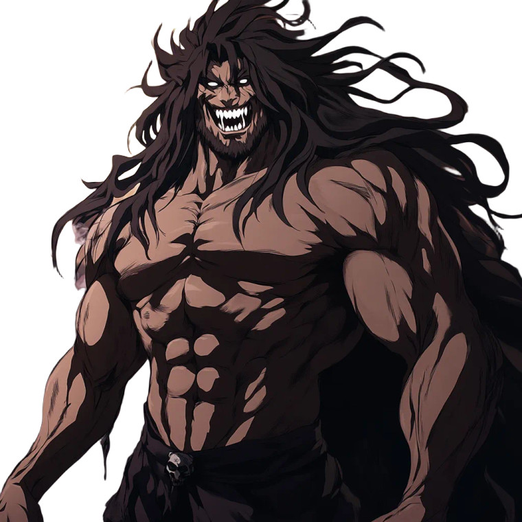 Beastly Anime Man Vinyl Car Decal Sticker – Waterproof & UV-Resistant 8"