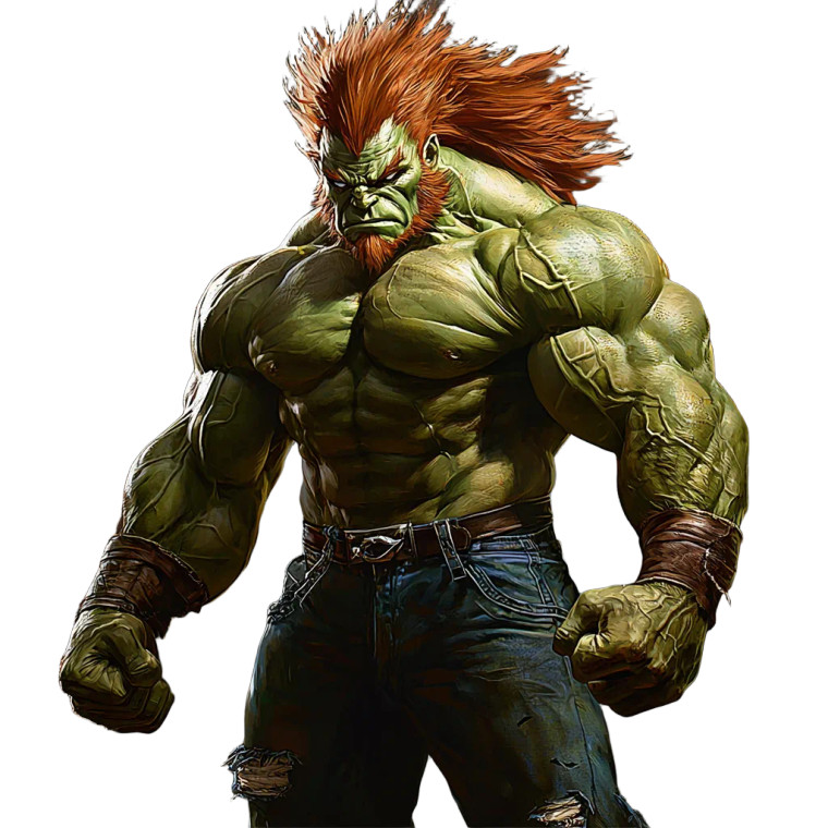 Blanka Attack Pose Vinyl Car Decal Sticker – Waterproof & UV-Resistant 8"