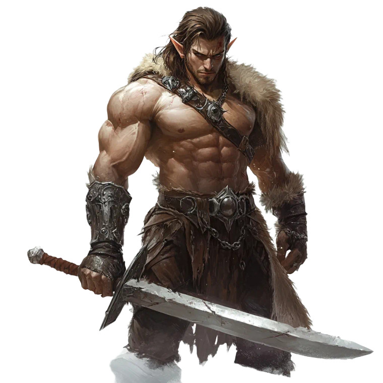 Elven Barbarian Warrior Vinyl Car Decal Sticker – Waterproof & UV-Resistant 8"