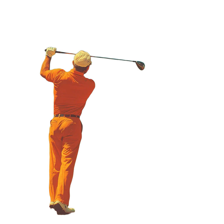 Happy Golfing Man Vinyl Car Decal Sticker – Waterproof & UV-Resistant 8"