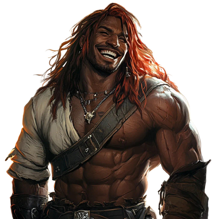 Laughing Red-Haired Warrior Vinyl Car Decal Sticker – Waterproof & UV-Resistant 8"