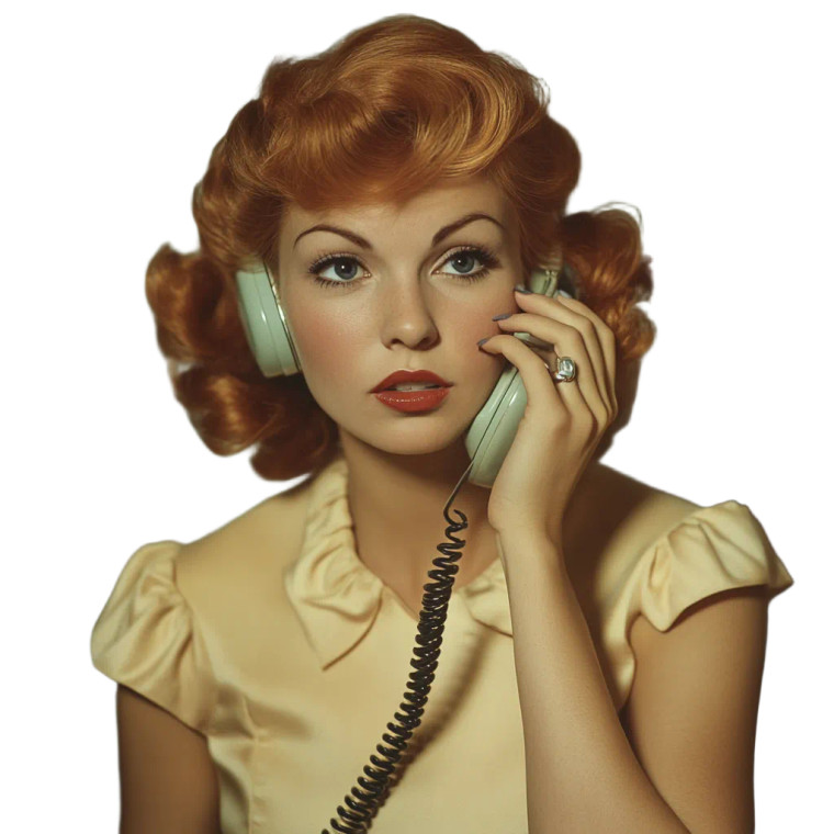 Woman On Phone Vinyl Car Decal Sticker – Waterproof & UV-Resistant 8"