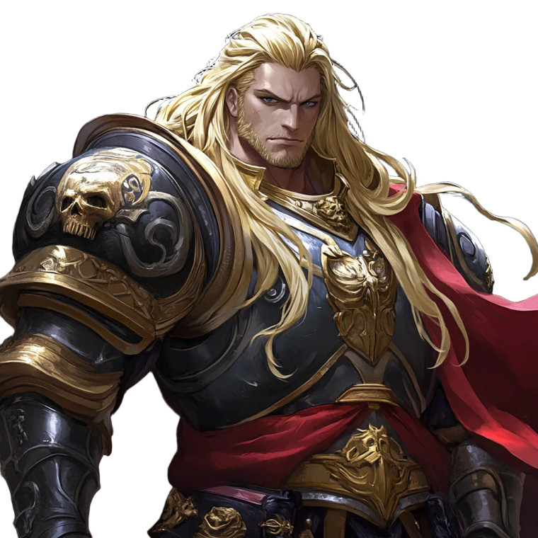 Armored Blonde King Vinyl Car Decal Sticker – Waterproof & UV-Resistant 8"