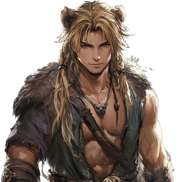 Anime Barbarian Bear Vinyl Car Decal Sticker – Waterproof & UV-Resistant 8"