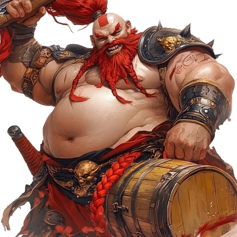 Angry Dwarf Warrior Vinyl Car Decal Sticker – Waterproof & UV-Resistant 8"