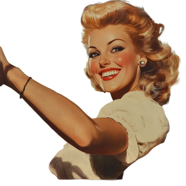 Retro Housewife Driving Vinyl Car Decal Sticker – Waterproof & UV-Resistant 8"