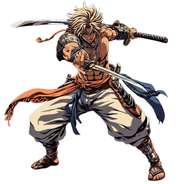 Blade Dancer Portrait Vinyl Car Decal Sticker – Waterproof & UV-Resistant 8"