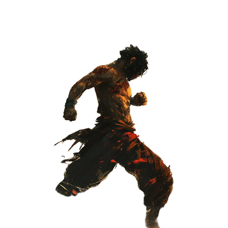 Fighting Wind Man Vinyl Car Decal Sticker – Waterproof & UV-Resistant 8"