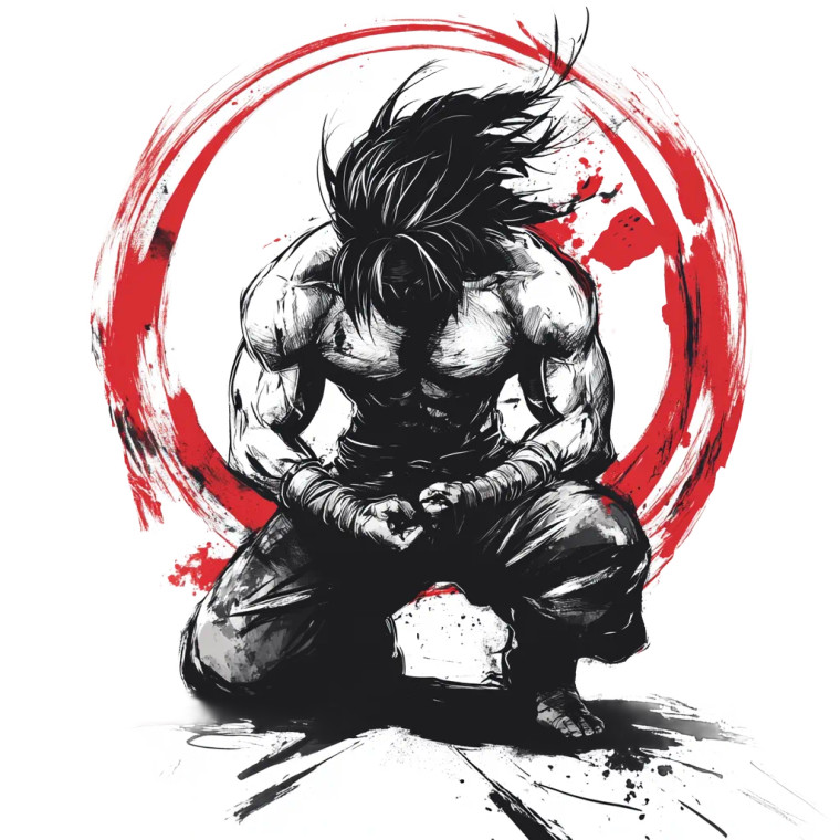 Stylized Muay Thai Fighter Vinyl Car Decal Sticker – Waterproof & UV-Resistant 8"