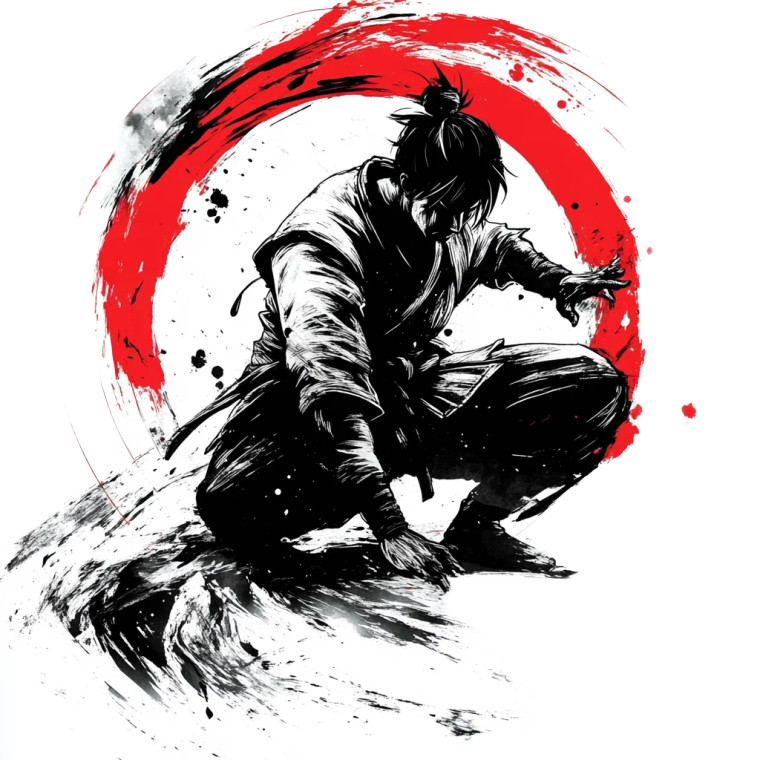 Dynamic Martial Artist V5 Vinyl Car Decal Sticker – Waterproof & UV-Resistant 8"