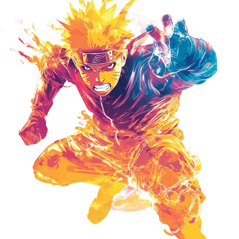 Angry Naruto Stance Vinyl Car Decal Sticker – Waterproof & UV-Resistant 8"