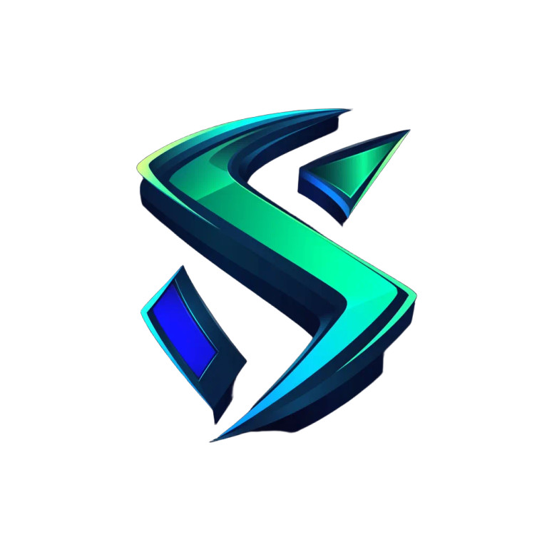 Futuristic S Logo Vinyl Car Decal Sticker – Waterproof & UV-Resistant 8"