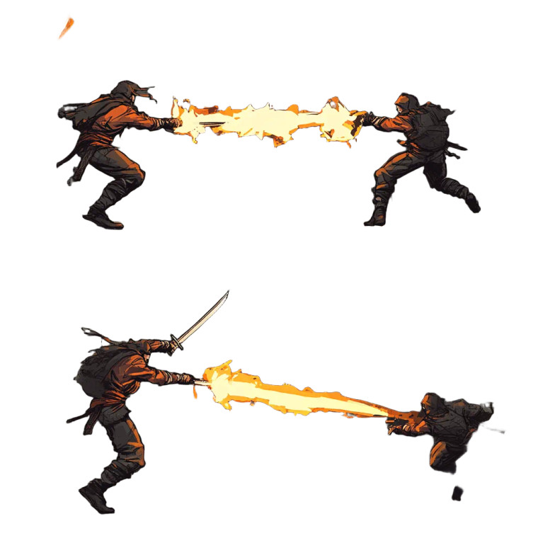 Machetemen Attack Vinyl Car Decal Sticker – Waterproof & UV-Resistant 8"