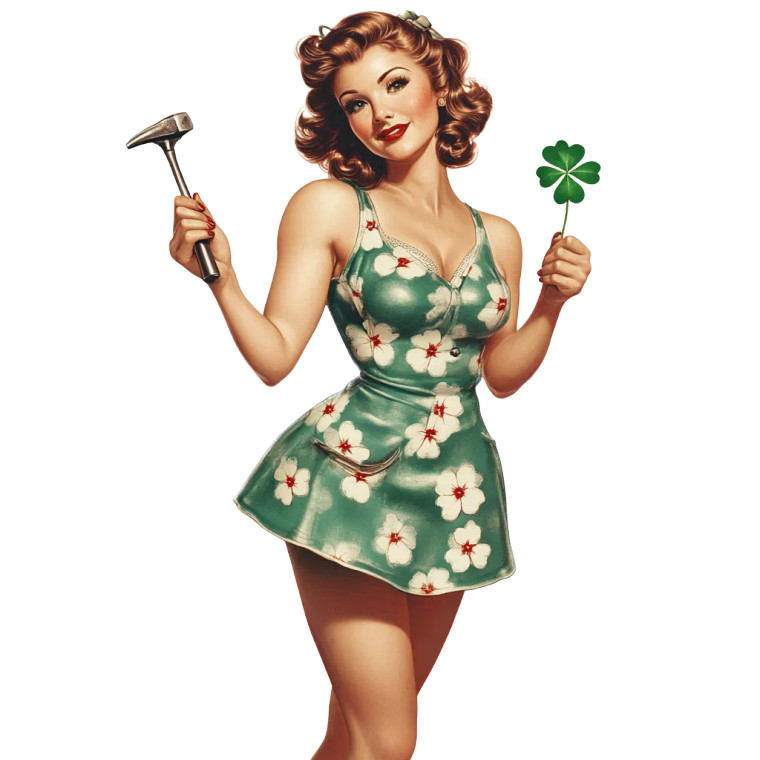 50’S Pin Up V2 Vinyl Car Decal Sticker – Waterproof & UV-Resistant 8"