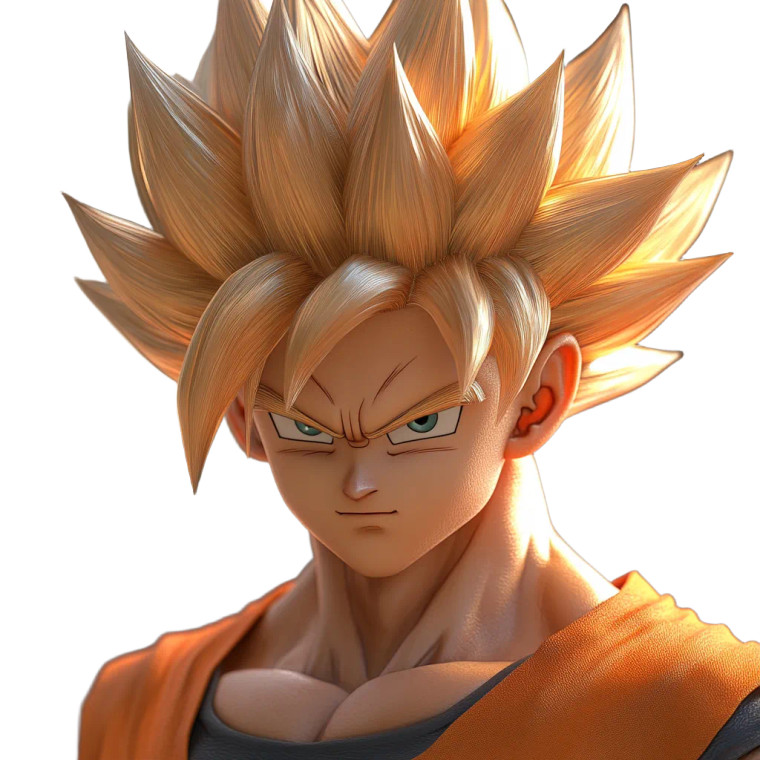 Ultra Realistic Goku V4 Vinyl Car Decal Sticker – Waterproof & UV-Resistant 8"