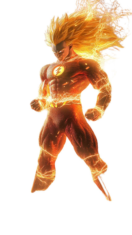 Goku Flash Fusion Vinyl Car Decal Sticker – Waterproof & UV-Resistant 8"