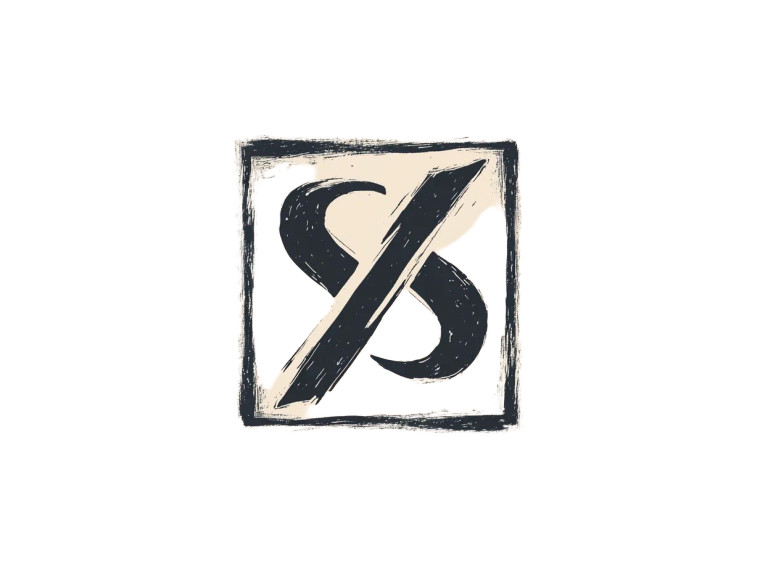 Ys Hand-Drawn Logo Vinyl Car Decal Sticker – Waterproof & UV-Resistant 8"