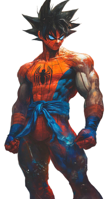 Spider-Goku Fusion Vinyl Car Decal Sticker – Waterproof & UV-Resistant 8"