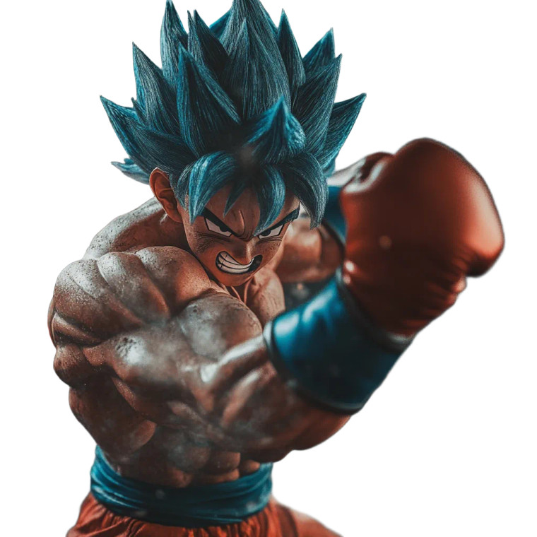 Goku Punching Vinyl Car Decal Sticker – Waterproof & UV-Resistant 8"