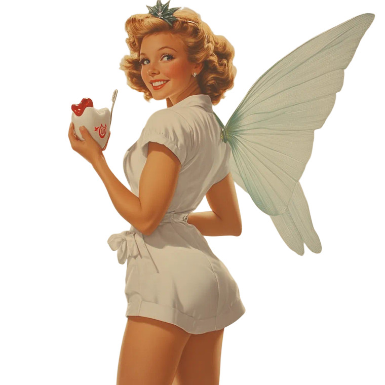 Tooth Fairy Dentist Vinyl Car Decal Sticker – Waterproof & UV-Resistant 8"