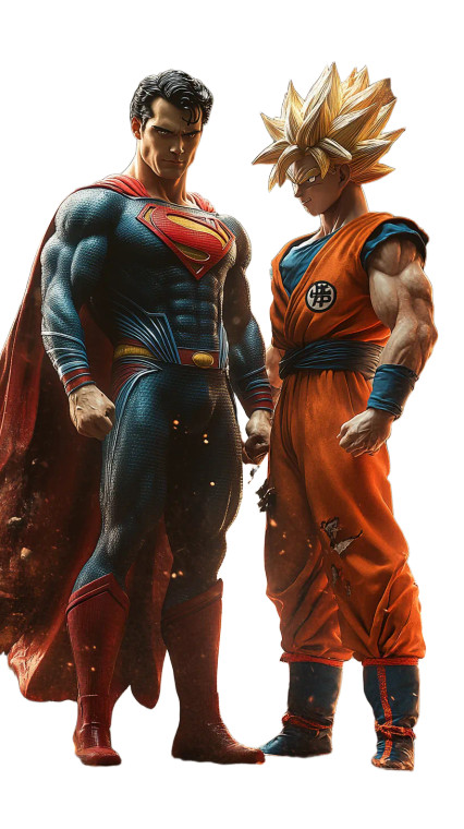 Superman Vs Goku V2 Vinyl Car Decal Sticker – Waterproof & UV-Resistant 8"