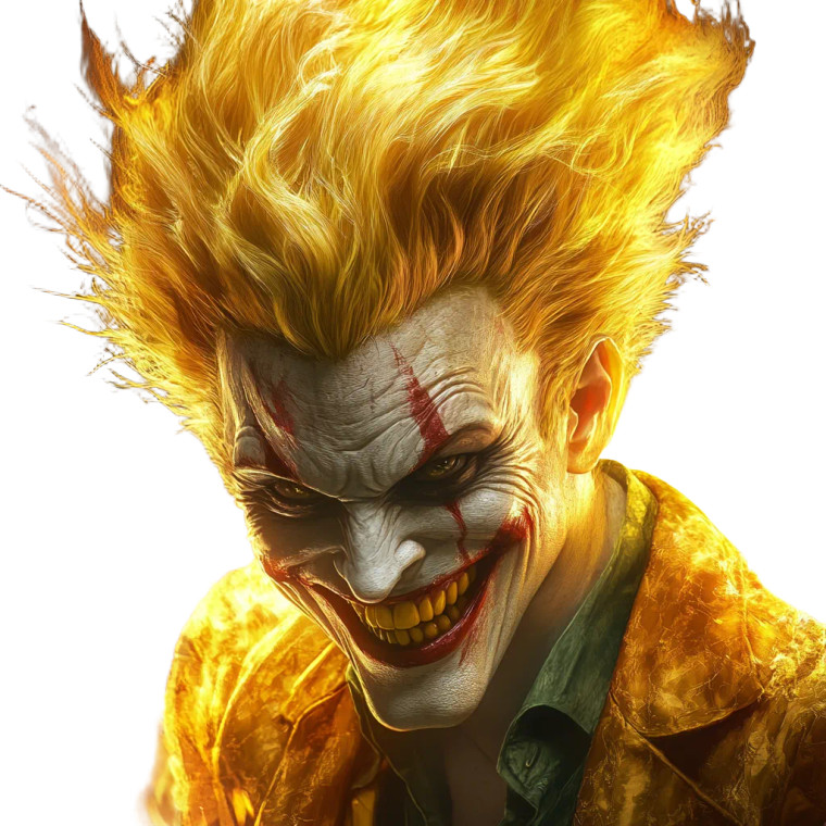 Saiyan Joker Vinyl Car Decal Sticker – Waterproof & UV-Resistant 8"