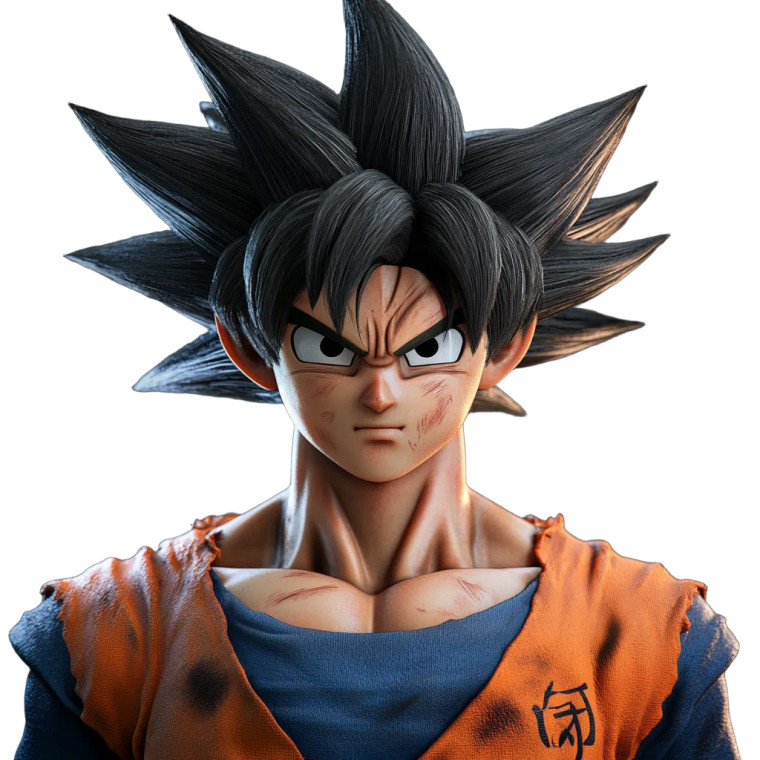 Realistic Goku V9 Vinyl Car Decal Sticker – Waterproof & UV-Resistant 8"