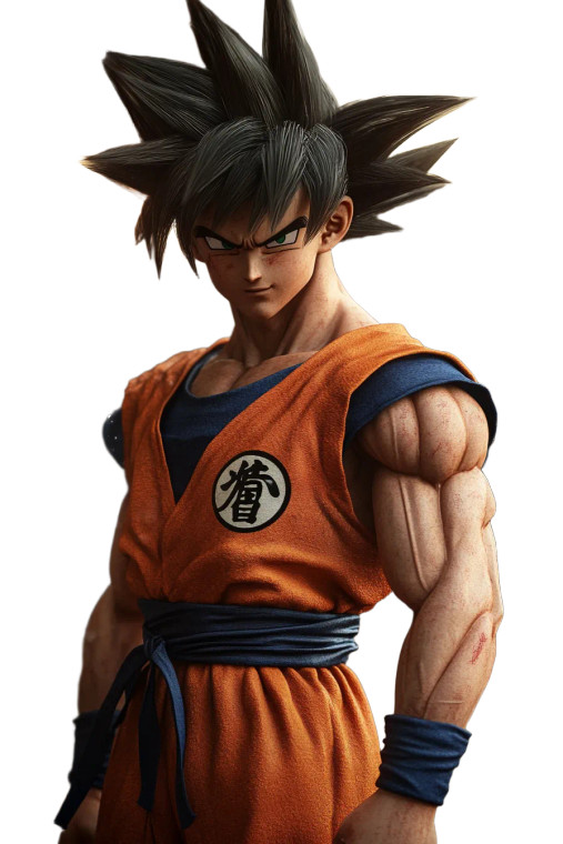 Realistic Goku Portrait V2 Vinyl Car Decal Sticker – Waterproof & UV-Resistant 8"