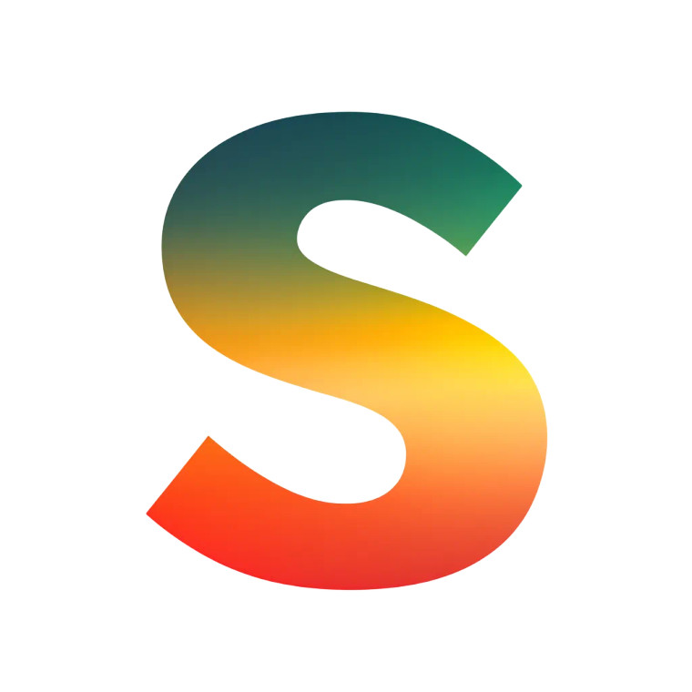 Gradient Letter S Vinyl Car Decal Sticker – Waterproof & UV-Resistant 8"