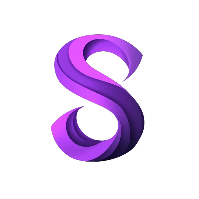 Purple S Logo Vinyl Car Decal Sticker – Waterproof & UV-Resistant 8"