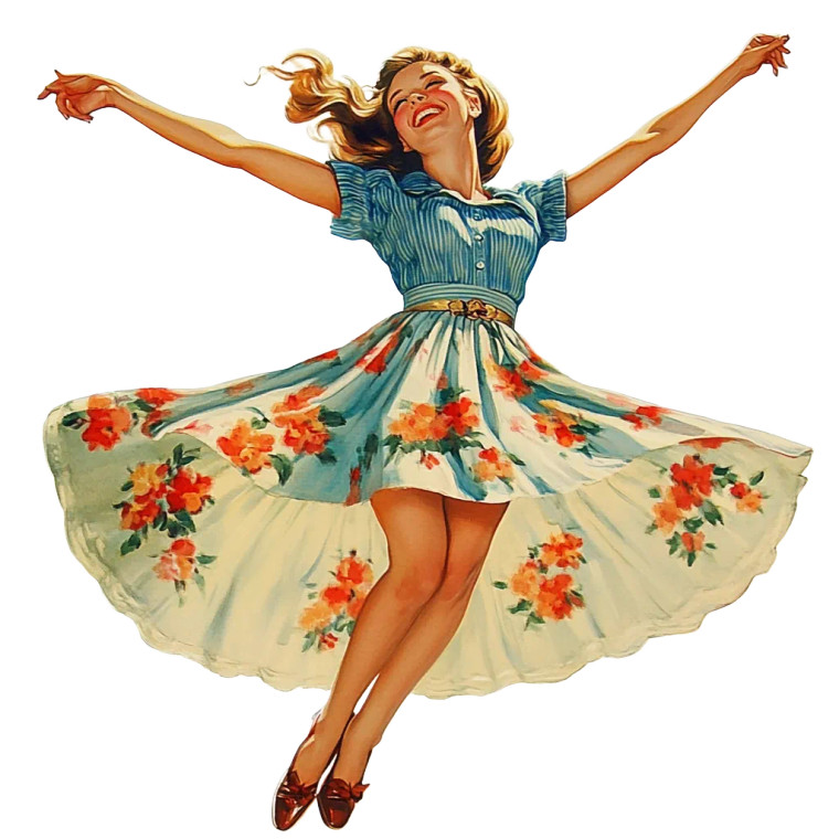 Happy Girl Swinging Vinyl Car Decal Sticker – Waterproof & UV-Resistant 8"