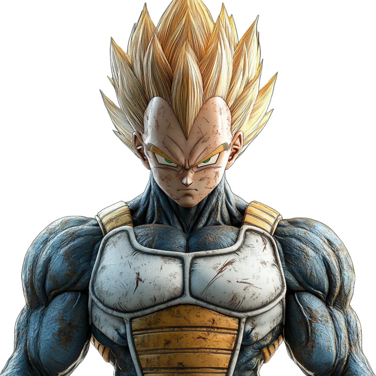 Realistic Vegeta Vinyl Car Decal Sticker – Waterproof & UV-Resistant 8"