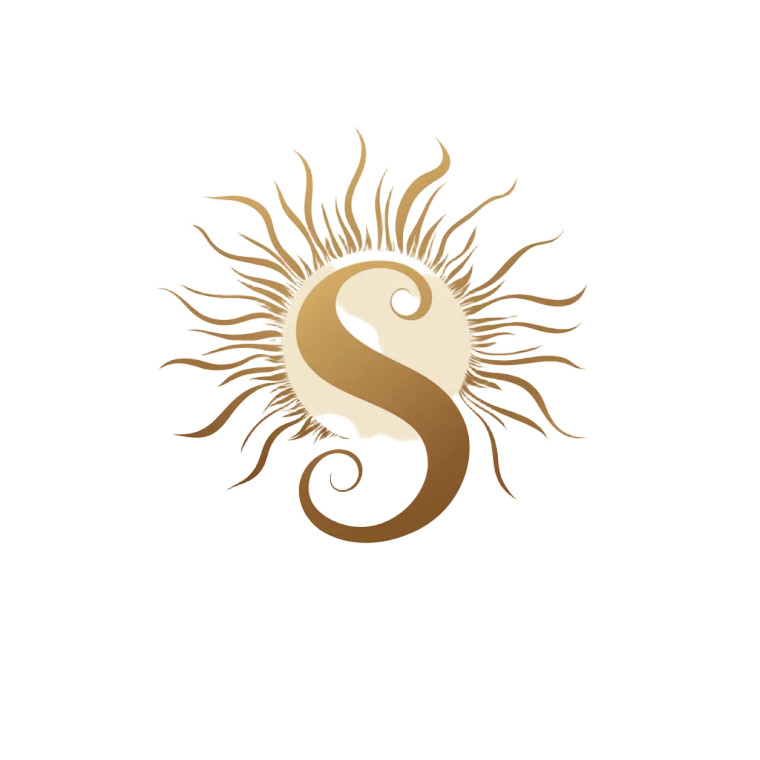 Sun Monogram S Vinyl Car Decal Sticker – Waterproof & UV-Resistant 8"