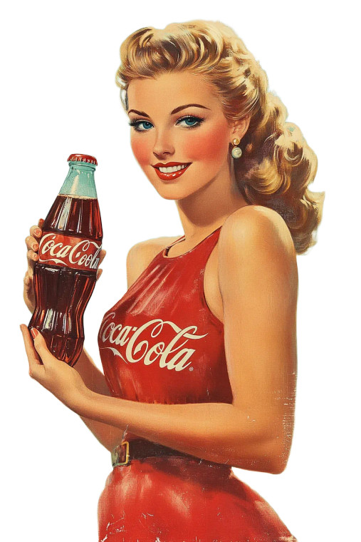 Vintage Coca-Cola Poster Vinyl Car Decal Sticker – Waterproof & UV-Resistant 8"