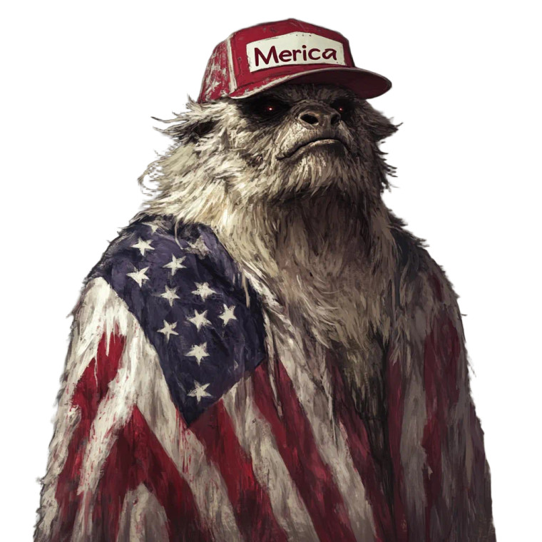 Patriotic Beast-Humanoid Vinyl Car Decal Sticker – Waterproof & UV-Resistant 8"