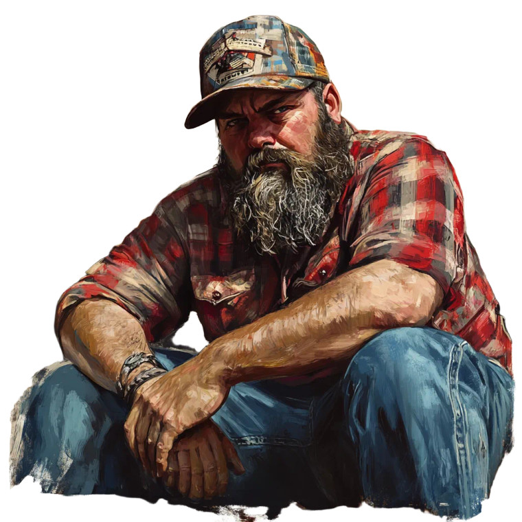 Angry Redneck Vinyl Car Decal Sticker – Waterproof & UV-Resistant 8"