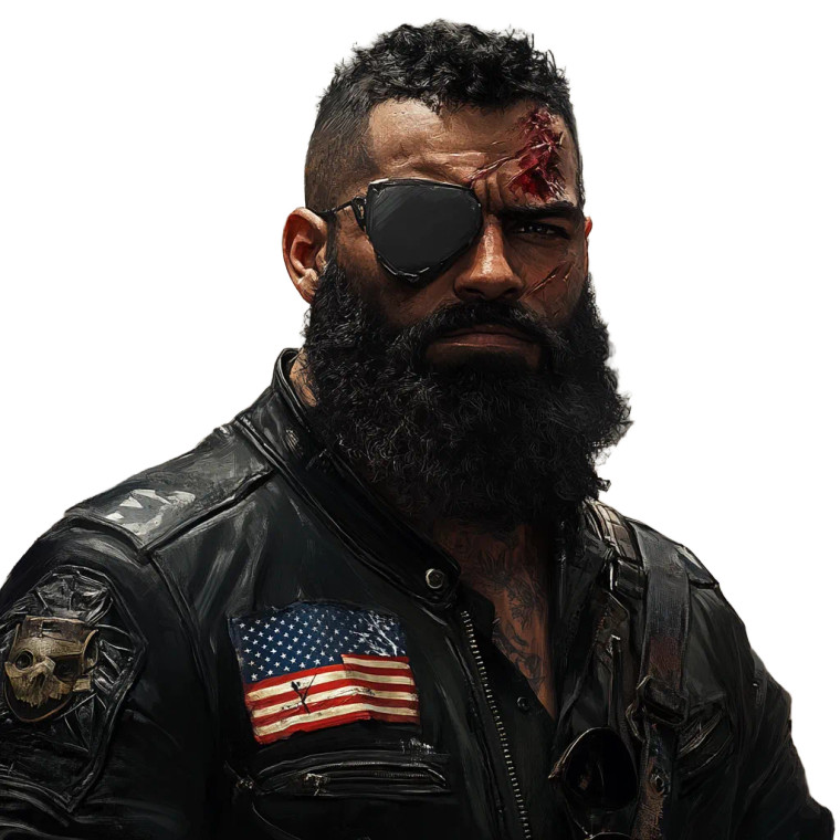 Postapocalyptic Motorcyclist Vinyl Car Decal Sticker – Waterproof & UV-Resistant 8"