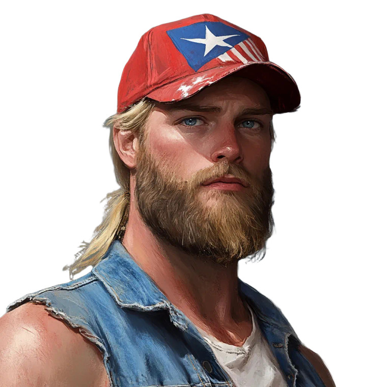 American Redneck Male Vinyl Car Decal Sticker – Waterproof & UV-Resistant 8"