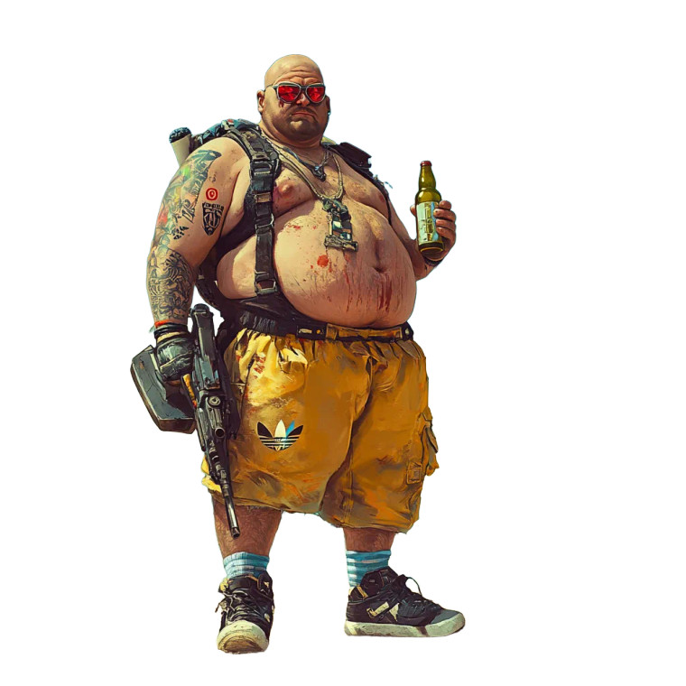 Post-Apocalyptic Warrior Vinyl Car Decal Sticker – Waterproof & UV-Resistant 8"