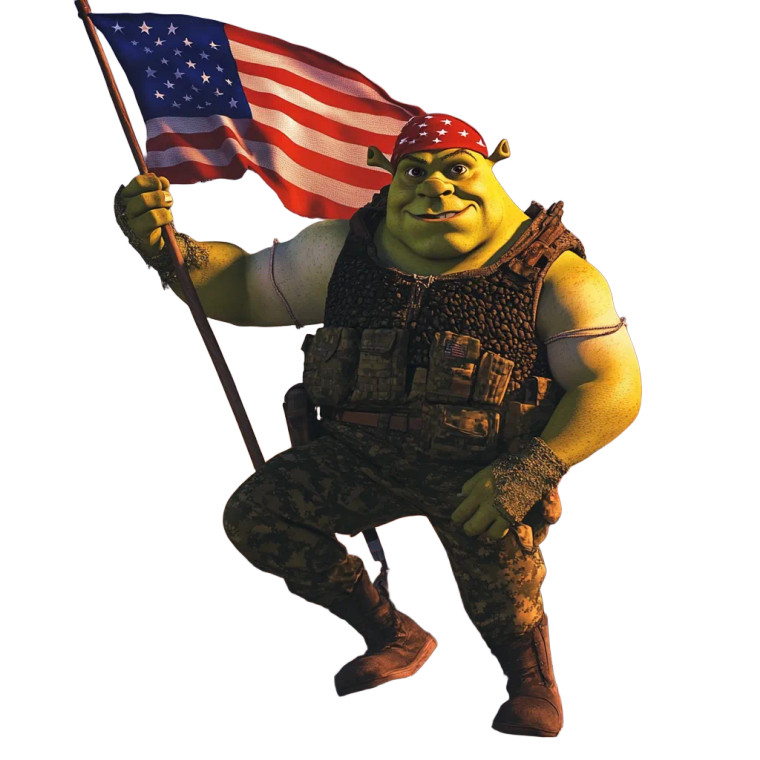 Shrek'S Patriotic Stand Vinyl Car Decal Sticker – Waterproof & UV-Resistant 8"