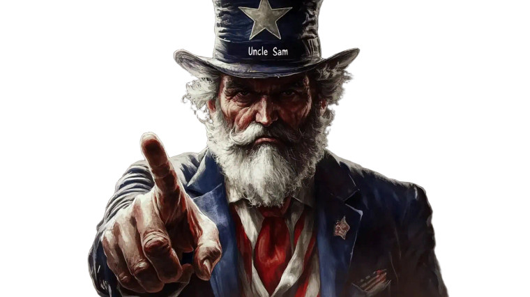 Uncle Sam V2 Vinyl Car Decal Sticker – Waterproof & UV-Resistant 8"