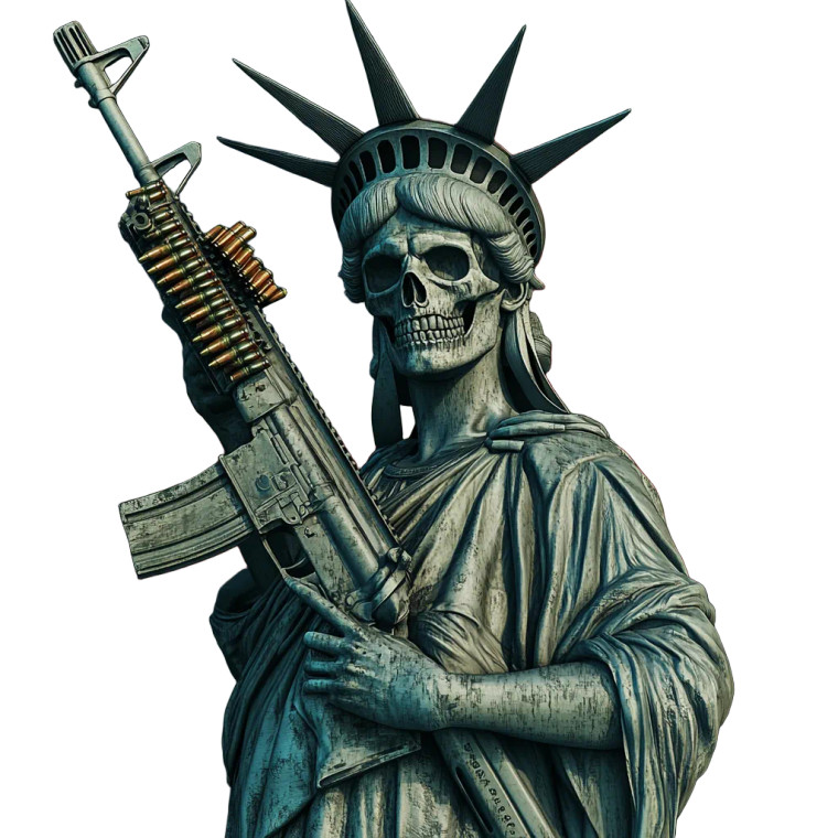 Liberty Rifle Statue Vinyl Car Decal Sticker – Waterproof & UV-Resistant 8"