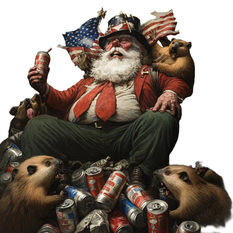 Obese Uncle Sam V3 Vinyl Car Decal Sticker – Waterproof & UV-Resistant 