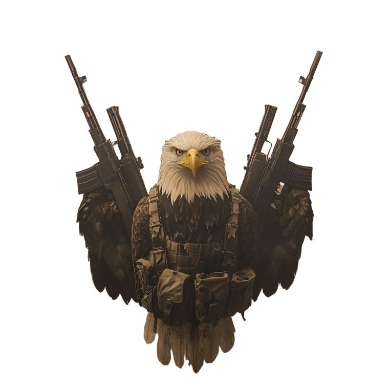 Patriotic Eagle Flight Vinyl Car Decal Sticker – Waterproof & UV-Resistant 8"