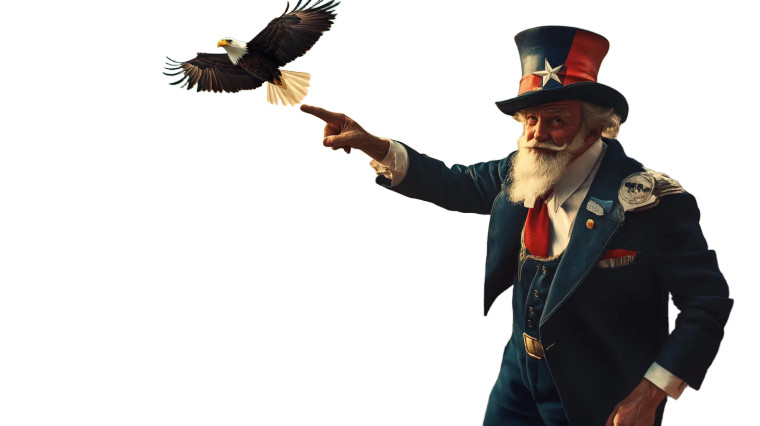 Uncle Sam Portrait Vinyl Car Decal Sticker – Waterproof & UV-Resistant 8"