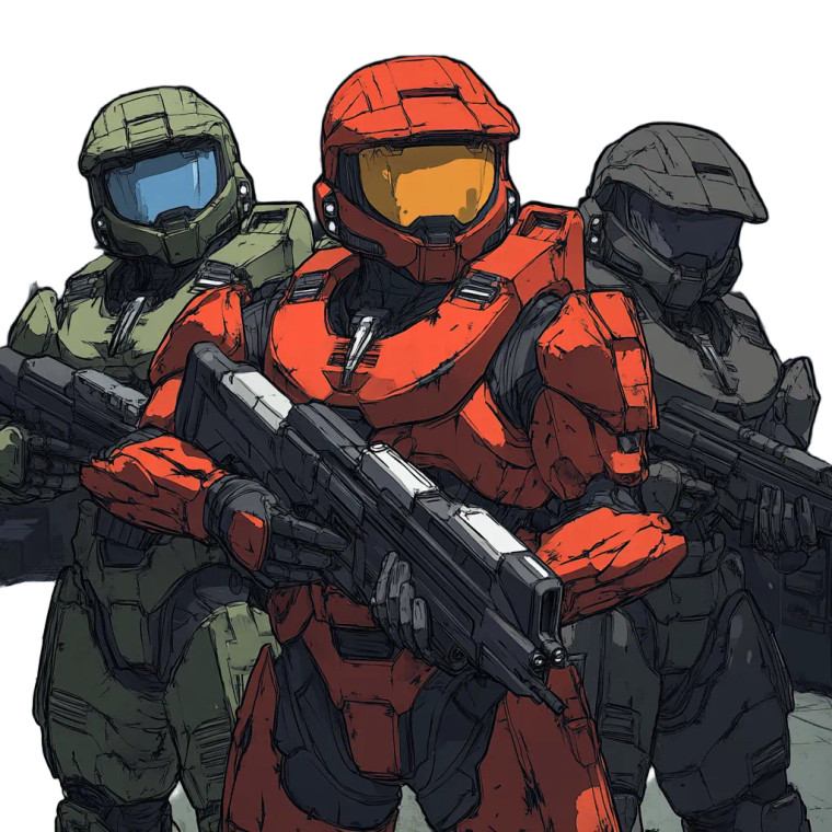 Anime Halo Soldiers Vinyl Car Decal Sticker – Waterproof & UV-Resistant 8"