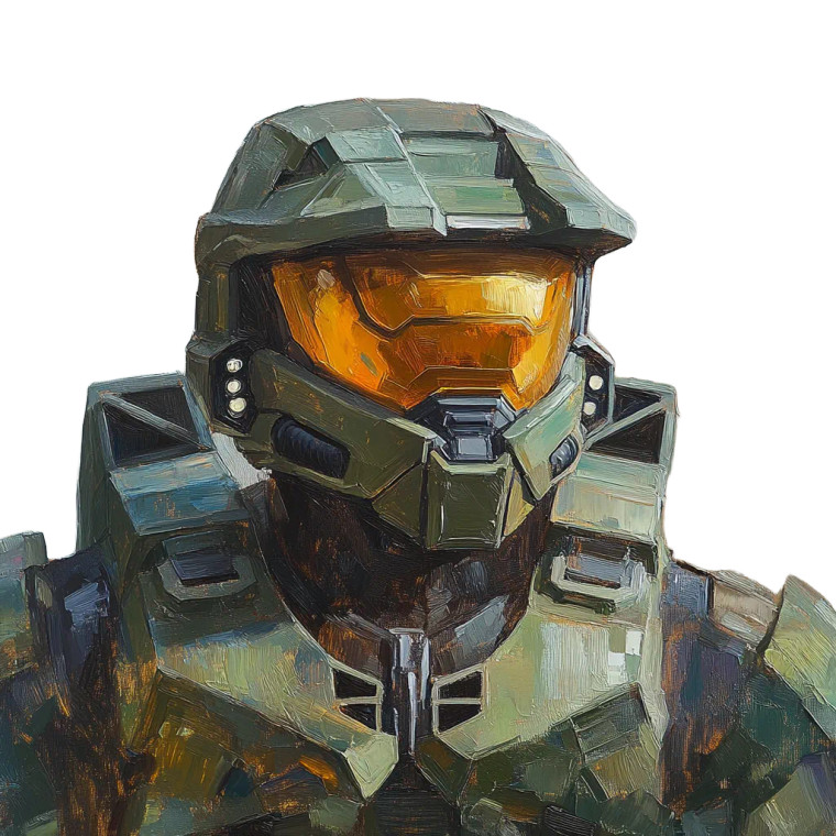 Halo Marine Portrait Vinyl Car Decal Sticker – Waterproof & UV-Resistant 8"