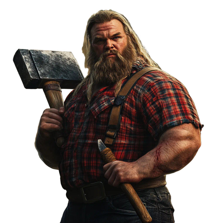 Redneck Thor Vinyl Car Decal Sticker – Waterproof & UV-Resistant 8"